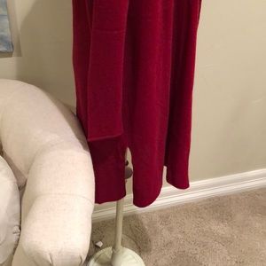 White + Warren Sweaters - Cashmere Red Long Trapeze Sweater White + Warren Sweaters - Cashmere Red Long Trapeze Sweater